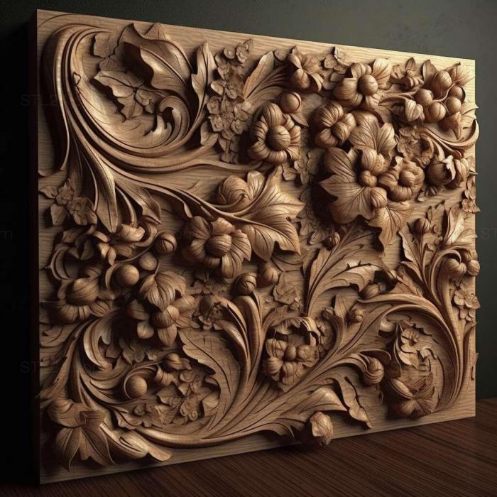 Patterns and decorations (Carved 3, PATTERN_191) 3D models for cnc